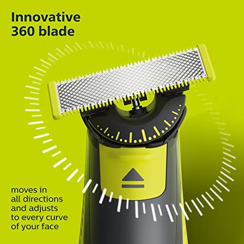 Philips Norelco OneBlade 360 Hybrid Electric Trimmer & Shaver with Replacement Blades, Frustration Free Packaging