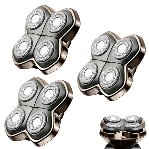 Replacement Blade Shaver PRO 2 Head for Electric Shaver Compatible with Skull Pitbull, Butterfly Kiss PRO & Palm Shavers (3Pack)