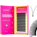 TDANCE YY Lash Extensions Premade Volume Eyelash Fans YY Lashes Matte Black W Lashes Extensions(YY-C-0.07,8-15 mm)
