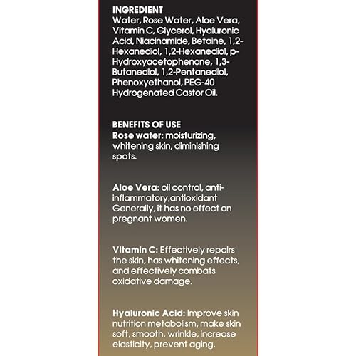 ARABESKS Rose Toner Spray 3.4 oz ? Hydrating Face Mist with Hyaluronic Acid, Aloe Vera & Vitamin C, Alcohol-Free, Vegan