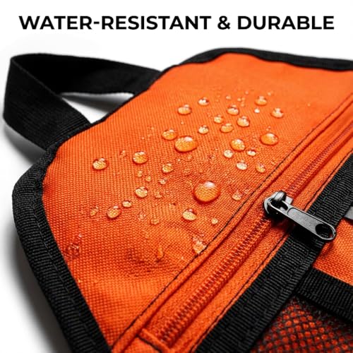 Travel Toiletry Bag for Men -Water-Resistant Compact Bathroom Roll Organizer, Water-resistant Shaving Bags for Toiletries Accessories, Door Room Essentials