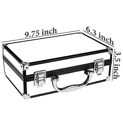 SHANY Carry All Make up Train Case with Pro Makeup Set, Beauty Brushes, Lipsticks, Eye Shadows, Blushes, Powders, and more - Reusable Cosmetics Storage Organizer - Premium Gift Packaging - Black