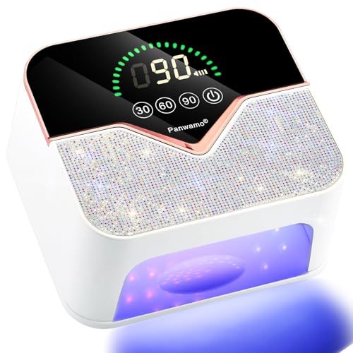 Rechargeable UV LED Nail Lamp, Cordless Nail Dryer for Gel Polish, UV Nail Lamp with 3 Timers Setting and LCD Touch Screen, Professional Curing Lamp Light with 45 Beads for Salon and Home