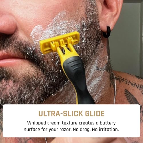 Derm Dude Illegal Shave Cream for Men | Ultra-Slick Shaving Cream for Sensitive Skin | Fights Razor Burn, Bumps, Nicks & Cuts | Smooth Glide Formula ? Sandalwoody Scent, 8oz
