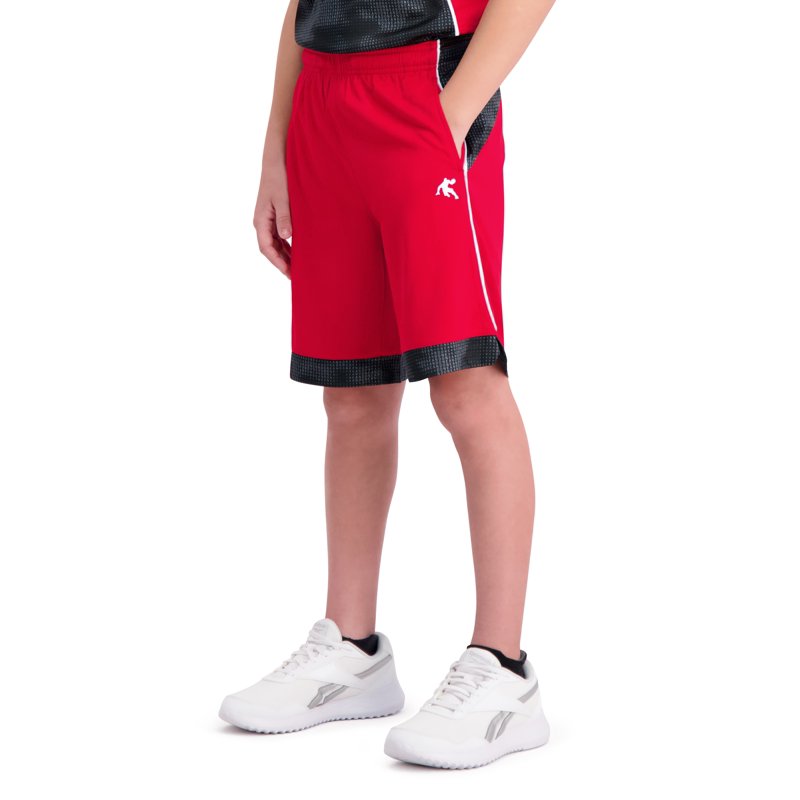 Boy's Athletic Basketball Shorts - Pull-On Mesh Performance Active Wear