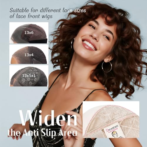 Dreamlover Wide Wig Grip Band for Secure Fit, Soft Wig Caps for Balding and Hair-loss Individuals, 2-in-1 Wig Grip Cap, Nude, 1 Pieces