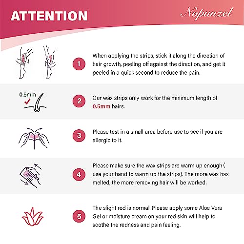 Wax Strips: 64 Waxing Strips - Hair Removal Wax - Brazilian Waxing - Waxing Kit for Women - Body Legs Arms Chest Bikini Back - Wax Kit At Home for Hair Removal - 4 Calming Oil Wipes - 2 sizes