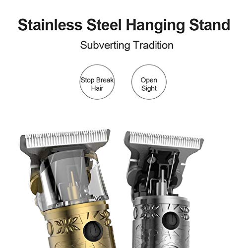 Beard Trimmer Hair Clippers for Men, Professional T-Blade Trimmer Cordless Rechargeable Hair Edgers Clippers Electric Beard Shaver with LED Display