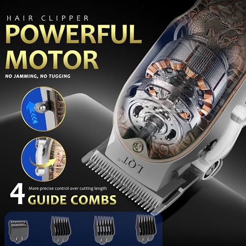 HIENA PRO Professional Hair Clipper Set, Electric Foil Shavers and Beard Trimmers, Ear, Rechargeable Cordless Barber Kit and Hair Cutting Set, Nose Hair Trimmer Set & Facial Grooming Tool