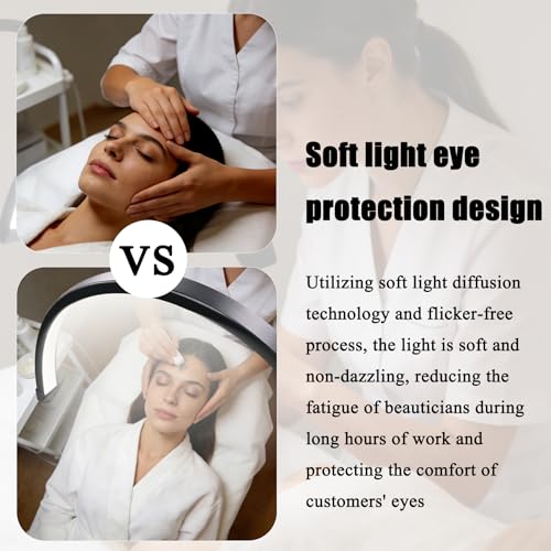 21-inch Eyelash LED Moonlight lamp, Suitable for Nail Art, SPA, Makeup, Tattoo, Skin Care, Studio and Salon Lighting. Remote Control Three-Tone Temperature, 350¡Æ Floor lamp
