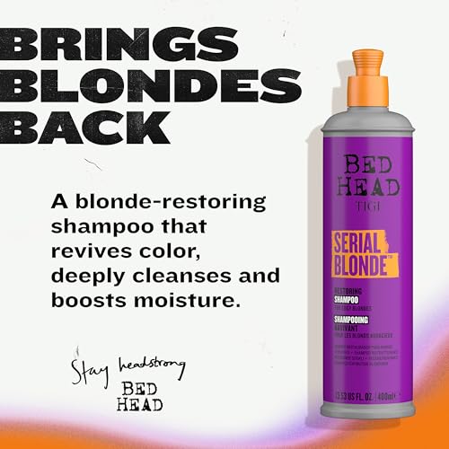Bed Head by TIGI Serial Blonde Shampoo for Damaged Blonde Hair 13.53 Fl Oz (Pack of 2)