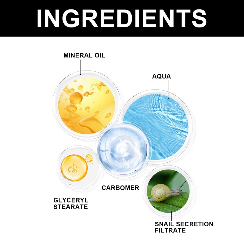 Lightweight Snail Mucin Face Moisturizer - Daily Hydrating Cream for Soft Glowing Skin