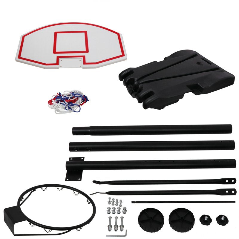 Portable Height Adjustable Basketball Hoop System with Wheels - 4 to 7 Feet