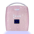 48W Cordless UV LED Nail Lamp,Rechargeable Gel Nail Dryer with Handle Nail Art Manicure Tools for Home and Salon (Pearl Pink Diamond)