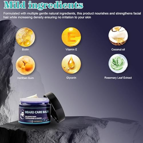 Beard Stimulating Balm, B?lsamo Estimulante de Barba, Ultra Potente Crema Para Barba, Hydrates, Strengthens & Promotes Healthy Beard Growth, Softens, Nourishes, Stimulates Hair Follicles