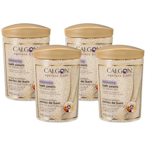 Calgon Ageless Bath Series Renewing Pearls, 16 oz. (Pack of 4)