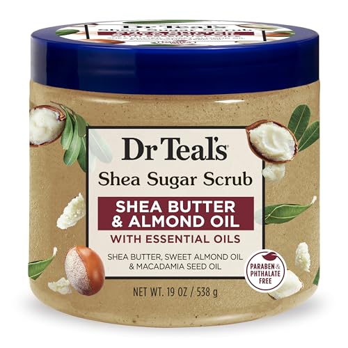 Dr. Teal's Shea Sugar Scrub Shea Butter & Almond Oil 19 Ounce Jar