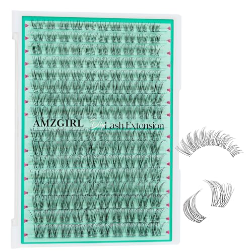 Lash Clusters 160PCS Invisible Eyelash Band Clusters with Natural Eyelashes Cluster Wide Stem Eyelash Extensions Individual Wispy Lashes Cluster(Lavendy,D-Mix8-16mm)