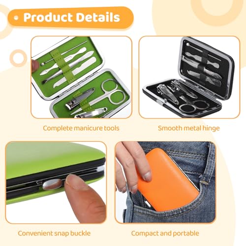 30 Sets Bulk Manicure Kit Nail Set Nail Clippers and Beauty Tools Portable Set Professional 7-in-1 Nail Care Kit with Stainless Steel Tools, Travel Case, Ideal for Mother¡¯s Day Gifts (7-in-1)