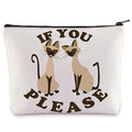 WZMPA Si and Am Cat Cosmetic Bag Lady£¦Tramp Inspired Gifts If You Please Makeup Zipper Pouch Bag Si and Am Merchandise (If You Please)