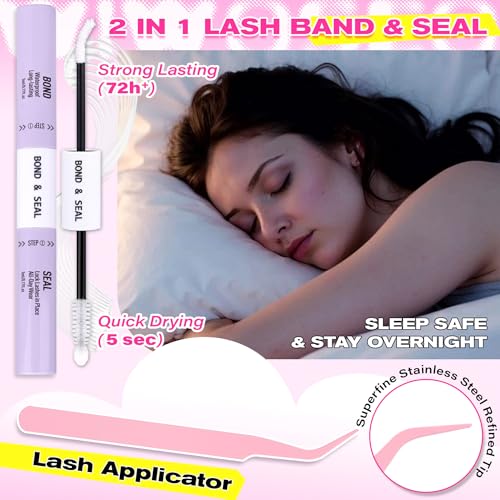 wiwoseo Fluffy Lash Clusters Kit Spikes Lashes Clusters Eyelash Extensions Kit Thick Volume Lash Extension Kit Cluster Lashes with Spikes 10-18MM Spiky Eyelash Clusters Kit Clear Lash Bond and Seal