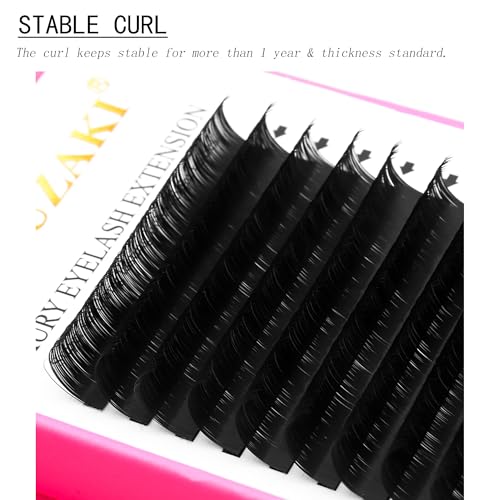 Eyelash Extensions 0.07mm Thickness Volume Lash Extensions C Curl Lashes Mix 10-17mm Pesta?as Pelo a Pelo Matte Black Volume Lashes Soft Lash Trays Individual Lashes Professional Use(0.07-C,10-17mm)