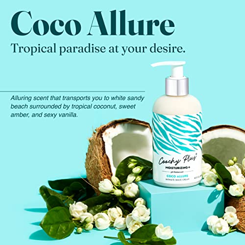 Coochy Plus Intimate Shaving Cream MOISTURIZING Plus COCO ALLURE For Pubic, Bikini Line, Armpit - Rash-Free With Patent-Pending Formula ? Prevents Razor Burns & Bumps, In-Grown Hairs, Itchiness 3 Pack