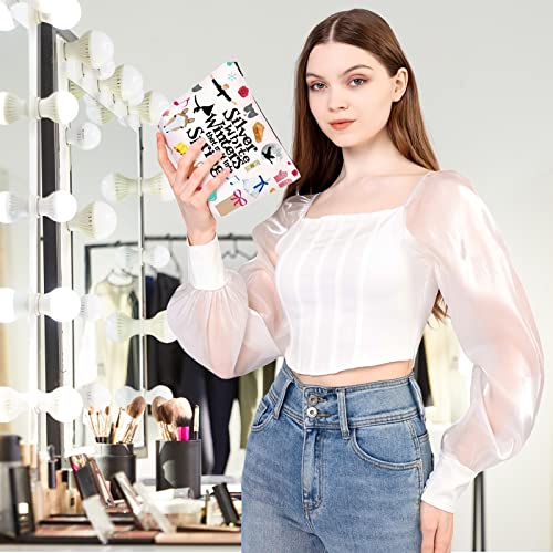 MEIKIUP The Sound of Inspired Music Gifts Musical Cosmetic Makeup Bag Musical Theatre Fans Gift Musical Makeup Zipper Pouch (Silver White Bag)
