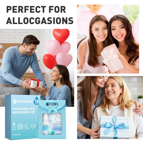 15 PACK Skincare Set with Facial Masks, Under Eye Patches, Face Mist, Lip Mask, Headband, Skin Care for Women, Travel Kit & Birtuday Gifts, Skin Care Gifts for Teens Girls, Mini Gifts Kit for Momen