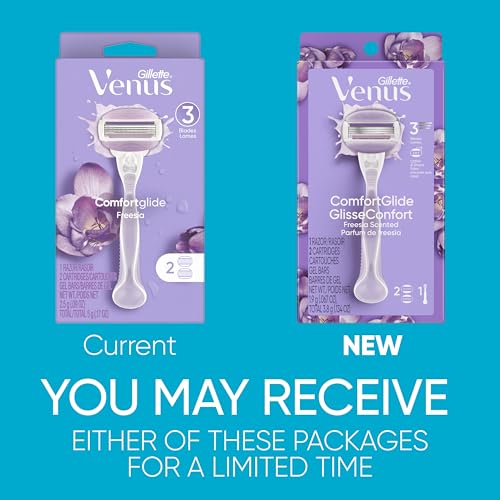 Gillette Venus ComfortGlide Freesia Women's Razor - 1 handle + 2 refills