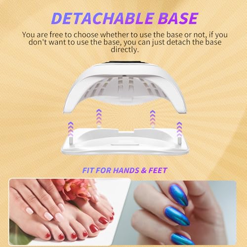 248W UV Nail Lamp Gel Nail Lamp UV Dryer with 63 Beads for Gel Nails LED Nail Lamp, Automatic Sensor and 4 Timer Settings Perfect for Home and Salon Use Professional Quality Nail Dryer (C4)
