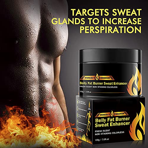 Hot Cream 2Pack, Fat Burning Cream for Belly, Natural Sweat Workout Enhancer Gel, Slim Shaping Cream, Cellulite Treatment for Thighs, Legs, Abdomen, Arms and Buttocks, for Men or Women-3.5 Oz(100g)1