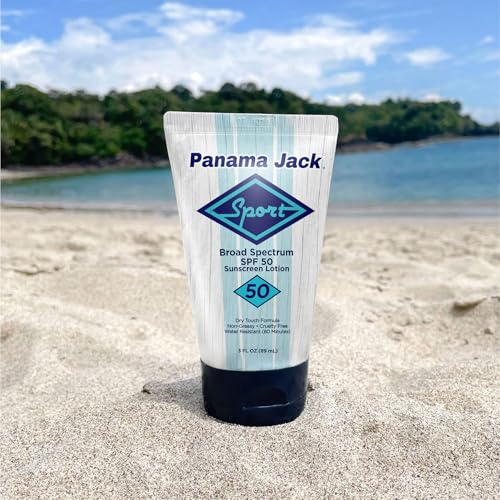 Panama Jack Sport Sunscreen Lotion - SPF 50, Broad Spectrum UVA/UVB Protection, Non-Greasy, PABA, Paraben, Gluten & Cruelty Free, 3 FL OZ (Pack of 1)