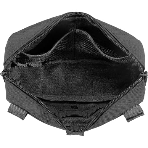 Toiletry Bag and Beard Comb for Bearded Men - Military Survival Bag, Tactical Molle Dopp Kit for Men, Water-Resistant, Shaving Grooming Bag for Adult for Travel, Black