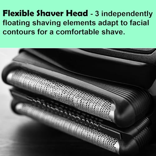 21B Series 3 Replacement Head for Braun Electric Shaver, S3 Wet and Dry Replacement Head Compatible with Braun Series 3 Foil and Cutter 300s, 310s, 3010BT (1 Count)
