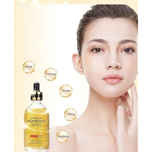 1PC Australian 24K Pure Gold AMPOULE, Hydreating Lifting Moisturizing, Firming Soothing Ampoule Facial Essence, 100ml / 3.4fl. oz