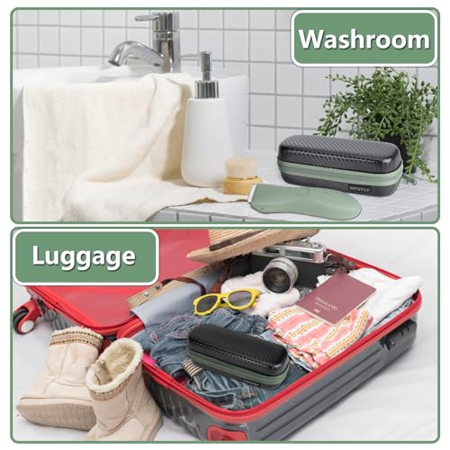 Case for Meridian Shaver, Electric Razor Travel Box for Meridian Trimmer Accessories with Shockproof Foam, Waterproof Storage Bag for MANSPOT Groin Hair Trimmer without Dock, Black