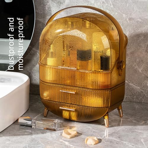 Make up Organizers and Storage, Cosmetics Skincare Organizers with Lid & Drawers, Bathroom, Gifts for Women
