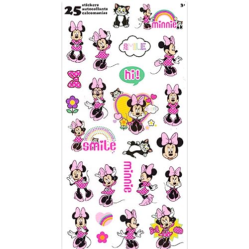 Minnie Mouse Kids Shampoo, Conditioner, Body Wash 8 Oz Bottle - Bundle with 3-in-1 Berry Scented Body Wash, Shampoo & Conditioner Plus Stickers, More | Minnie Bathroom Set