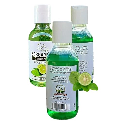BERGAMOTA Oil Hair Care Bergamot oil ideal for hair, beard and mustache, 4.05oz + BERGAMOT OIL BLACK Waterproof Mascara, Strengthening 13g (4% silicon 1% pantenol) Mascara For eyelashes PESTANAS