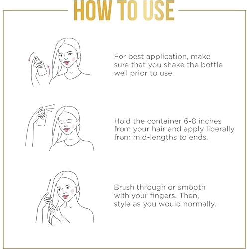 Pantene Dry Conditioner Mist Spray for Hair, 3.9oz, Blue - Instant Hydration and Frizz Control with Vitamin B5, Safe for Color Treated Hair, Pro-V Refresh