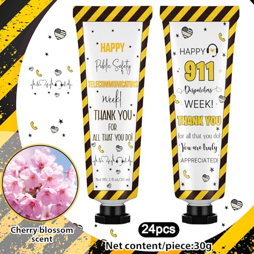 Loopeer 24 Pcs 911 Dispatcher Appreciation Gifts Bulk Hand Cream Travel Size Lotion Set Public Safety Telecommunicators Week Party Favors Birthday Retirement Thank You Gifts for Dispatch Life
