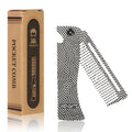 Metal Hair & Beard & Mustache Comb, Multifunctional Folding EDC Pocket Beard Comb With Bottle Opener - Anti-Static for Travel and Everyday Grooming Styling