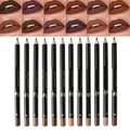 MAEPEOR Nude Lip Liner Set 12 Colors Highly Pigmented Smoothly Matte Lipliner Pencil Long Lasting and Waterproof Durable Lip Liners Kits (Color 01)
