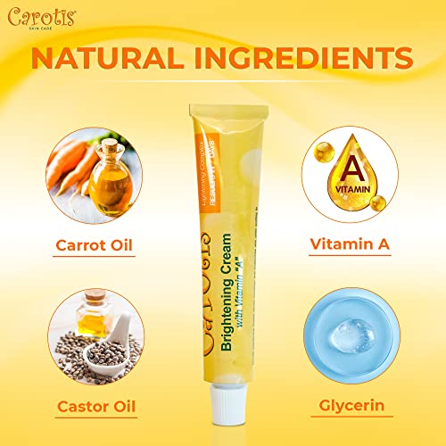 CAROT?S Skin Brightening Cream - 1 fl oz / 30 ml - Brightening Cream For Face, Body, Hands, Elbows, Knuckles