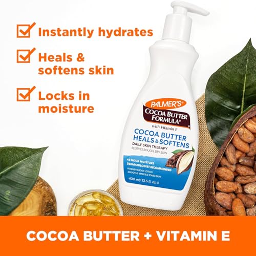 Palmer's Cocoa Butter Body Oil + Body Lotion, Value Skin Care Bundle for Dry Skin, Provides 48 Hour Moisture to Dry, Rough Skin, Includes 1 Moisturizing Lotion (13.5 fl oz) and 1 Skin Oil (8.5 fl oz)
