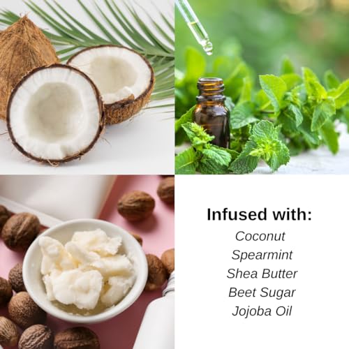 Handmade in small batches, this lip mask hydrates and leaves lips ultra-soft with organic coconut oil, shea butter and cocoa butter. Paraben-free, Vegan, Cruelty-free, Gluten-free and Clean beauty.
