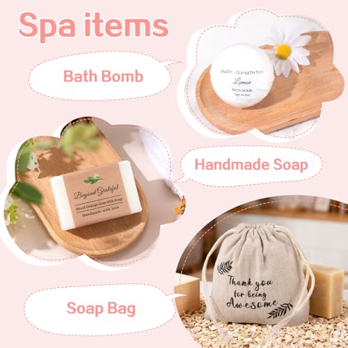 Employee Appreciation Gifts Bulk, Thank You Gifts for Women, Appreciation Gift Box for Coworkers Teachers, Relaxation Thank You Spa Gift for Coworker Boss Female Team Mentor Leader Social Worker, Pink