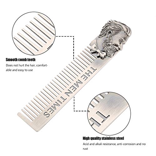 Mini Beard Comb Stainless Steel Beard Comb Portable Beard Comb Mustache Comb Steel Beard Combs For Hair Salon And Household