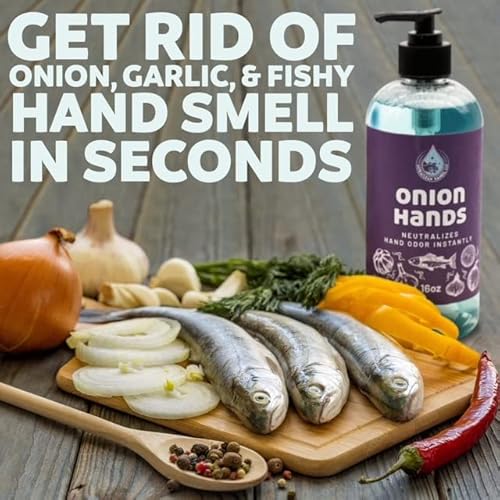 Odor-Eliminating Hand Wash ? Instantly Removes Onion, Garlic, Fish & Strong Scents ? Unscented, Organic Soap upgrade, 16 fl oz ? Made in USA